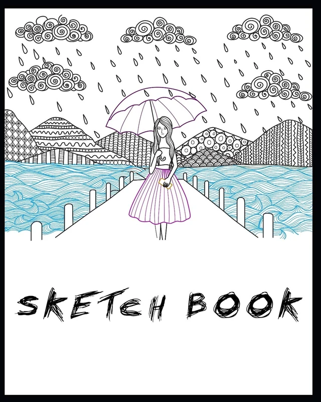 SKETCH BOOK: A Large Notebook With Blank Paper for Drawing, Writing, Painting, Sketching, 100 Pages, 8x10