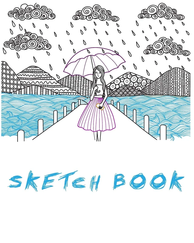 SKETCH BOOK: A Large Notebook With Blank Paper for Drawing, Writing, Painting, Sketching, 100 Pages, 8x10