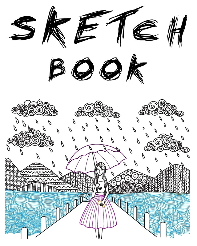 SKETCH BOOK: A Large Notebook With Blank Paper for Drawing, Writing, Painting, Sketching, 100 Pages, 8x10