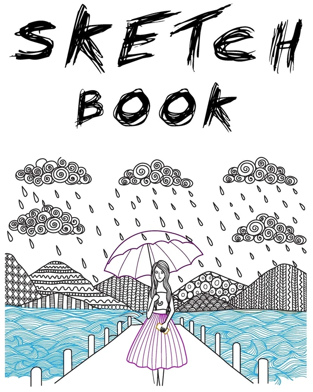 SKETCH BOOK: A Large Notebook With Blank Paper for Drawing, Writing, Painting, Sketching, 100 Pages, 8x10