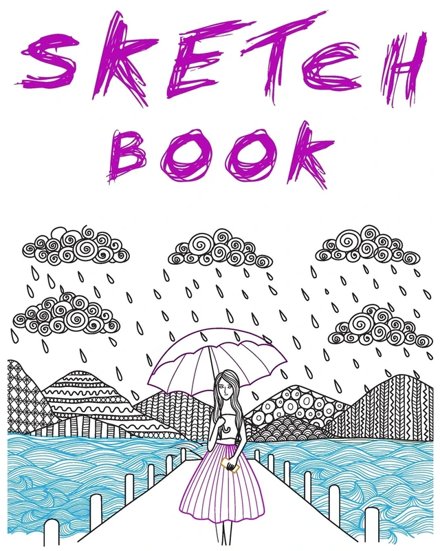 SKETCH BOOK: A Large Notebook With Blank Paper for Drawing, Writing, Painting, Sketching, 100 Pages, 8x10