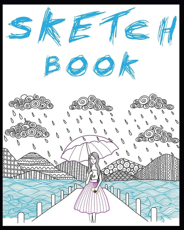 SKETCH BOOK: A Large Notebook With Blank Paper for Drawing, Writing, Painting, Sketching, 100 Pages, 8x10