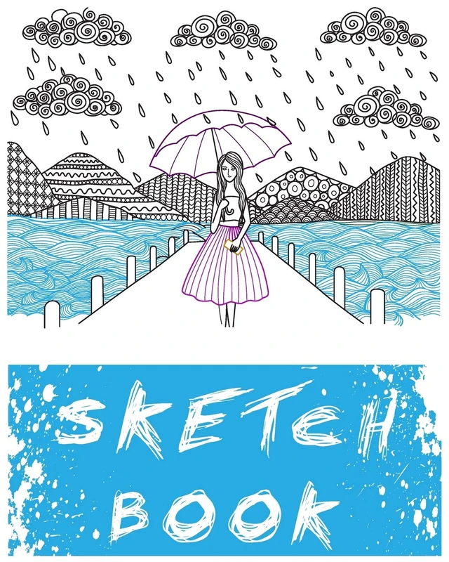 SKETCH BOOK: A Large Notebook With Blank Paper for Drawing, Writing, Painting, Sketching, 100 Pages, 8x10