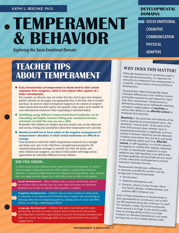 Temperament & Behavior: Exploring the Socio-Emotional Domain (Quick Reference Guides for Early Childhood Best Practices)