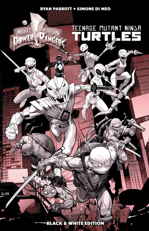 Mighty Morphin Power Rangers/Teenage Mutant Ninja Turtles B&W Limited Edition (Power Rangers / TMNT) - Image 1