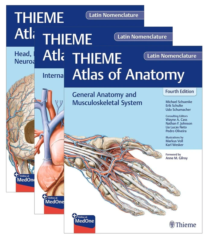 THIEME Atlas of Anatomy, Latin Nomenclature, Three Volume Set