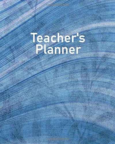 Teacher's Planner: Stay Organized, Plan and Track All Class Details With This Full-Color Planner For 2018-2019 Includes 2-Page Per Week Scheduler - Blurred Blue Floral Wave Pattern - Matte Finish