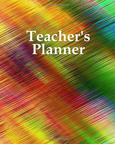 Teacher's Planner: Stay Organized, Plan and Track All Class Details With This Full-Color Planner For 2018-2019 Includes 2-Page Per Week Scheduler - Bright Angled Stitch Pattern - Matte Finish