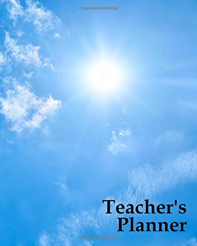 Teacher's Planner: Stay Organized, Plan Lessons and Field Trips, Track All Class Details With This Full-Color Planner For 2018-2019 Includes 2-Page ... - Rays of Light Background - Matte Finish