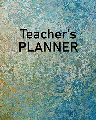 Teacher's Planner: Stay Organized, Plan and Track All Class Details With This Full-Color Planner For 2018-2019 Includes 2-Page Per Week Scheduler - Blueish Green Pattern - Matte Finish