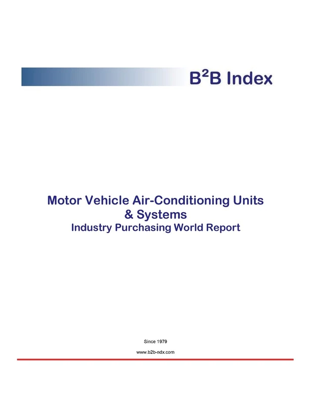 Motor Vehicle Air-Conditioning Units & Systems: Industry Procurement & Purchases