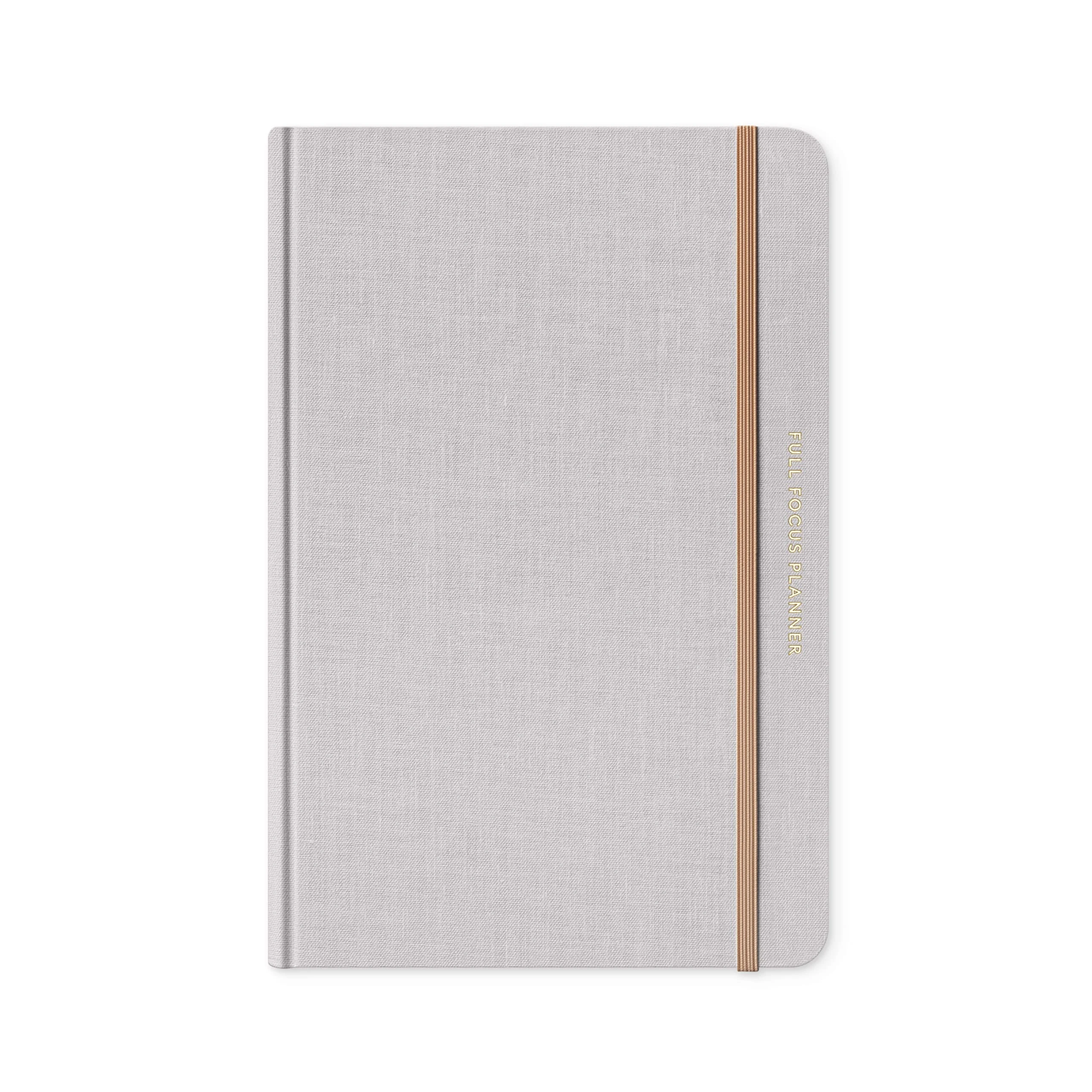 Full Focus 2023 Oatmeal Linen Planner - Daily Goal Setting & Productivity, 6 x 9 inches