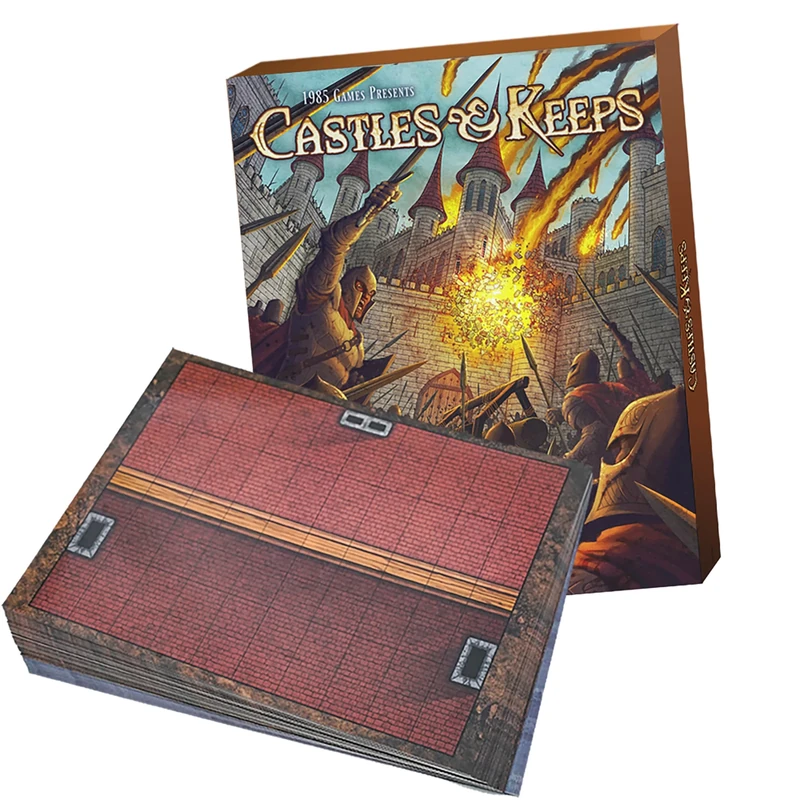 DUNGEON CRAFT: Castles & Keeps Board Game, 1000+ Fantasy Tabletop Roleplaying Game Terrain Tiles for Battle Maps, Double-Sided Dry/Wet Erase - D&D Compatible