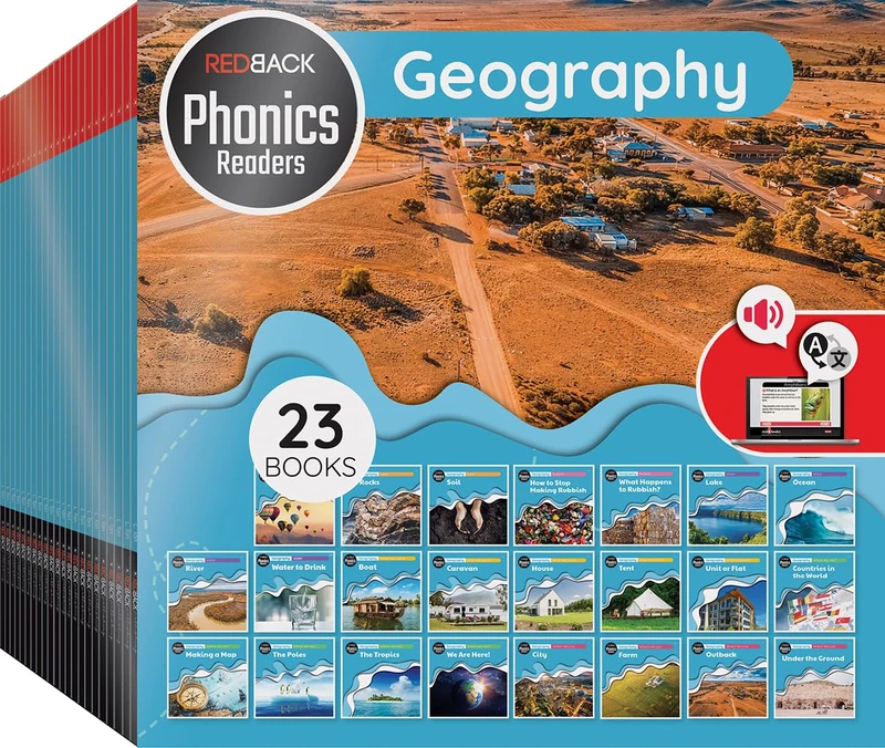 Redback Phones Geography 23 Books Readers Pack (Redback Phonics Readers)