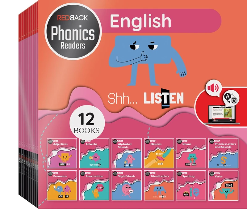 Redback Phonics English Readers 12 Books Pack (Redback Phonics Readers)