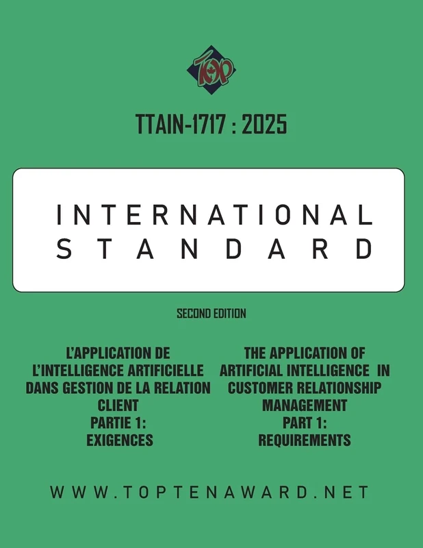 Ttain-1717: 2025: The Application of Artificial Intelligence in Customer Relationship Management Part 1: Requirements: 001 (International Standard) - Image 1