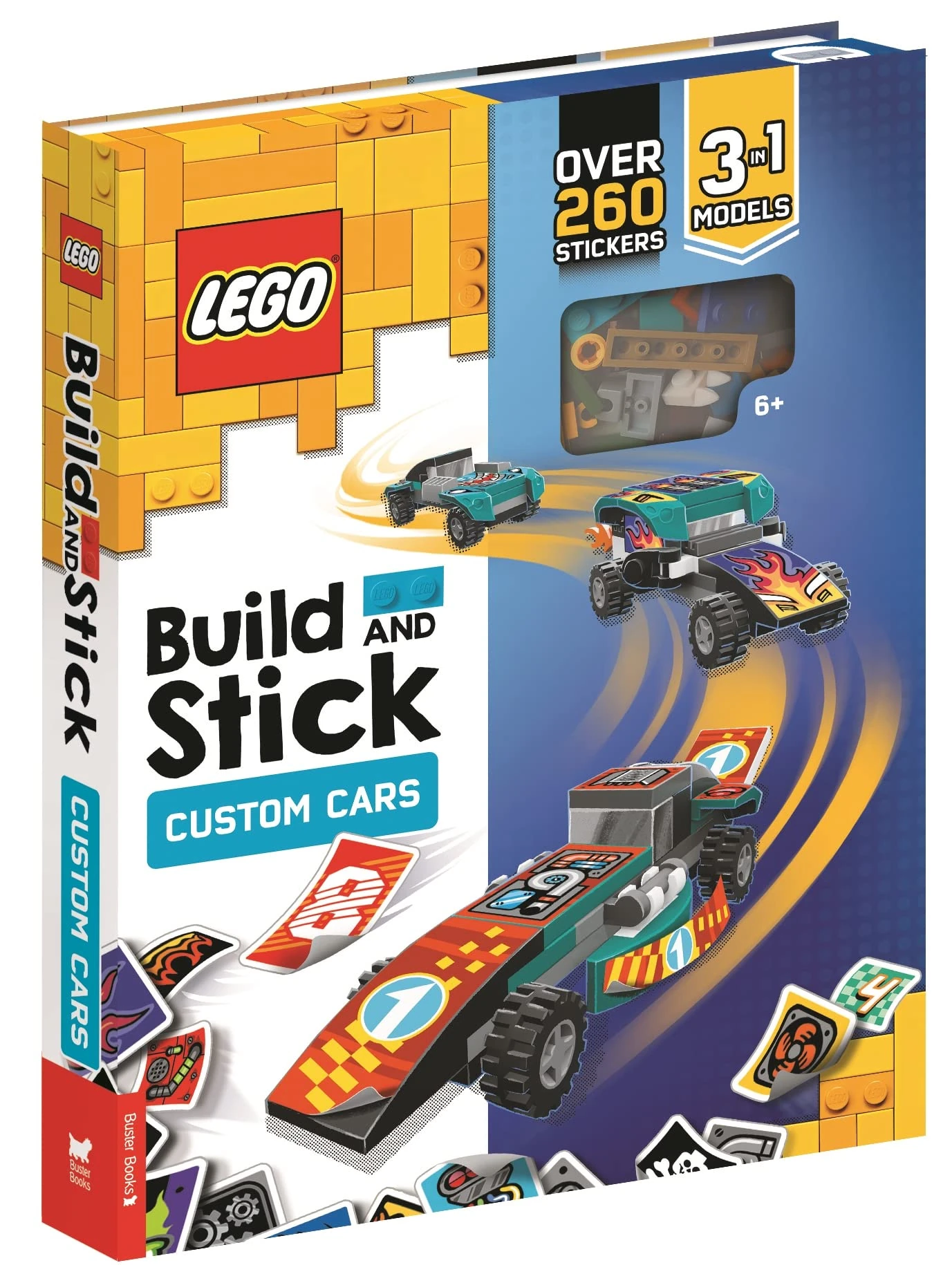 LEGO® Build and Stick: Custom Cars (Includes LEGO pieces, book and over 260 stickers): Includes LEGO® bricks, book and over 260 stickers (LEGO® Build and Stick Activity Box)