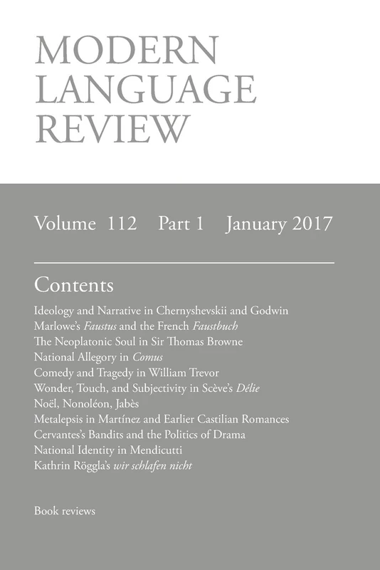 Modern Language Review (112: 1) January 2017 - Image 1