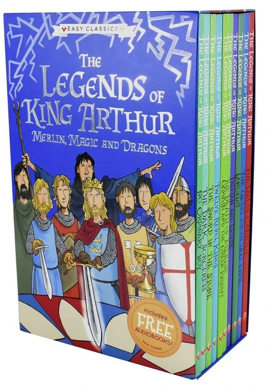 The Legends of King Arthur: Merlin, Magic, and Dragons (Easy Classics) 10 Book Box Set (No Ordinary Boy, The Dark Sorceress, The Sword in the Stone … The Fall of Camelot)