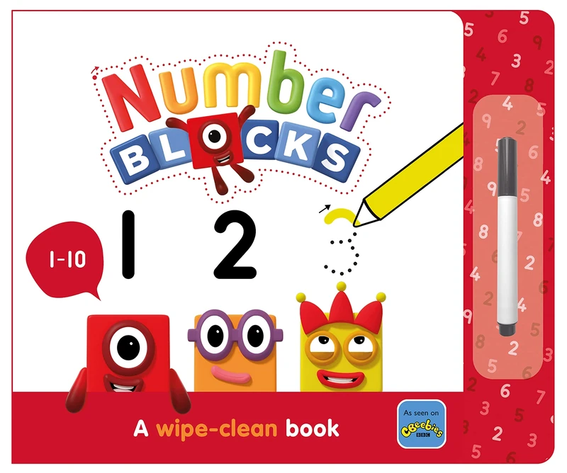 Numberblocks 1-10: A Wipe-Clean Book and Pen - Learn to Write Numbers for Preschool Ages 3-6 (Numberblock Wipe Clean Titles)
