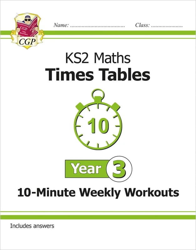 KS2 Year 3 Maths Times Tables 10-Minute Weekly Workouts (CGP Year 3 Maths)