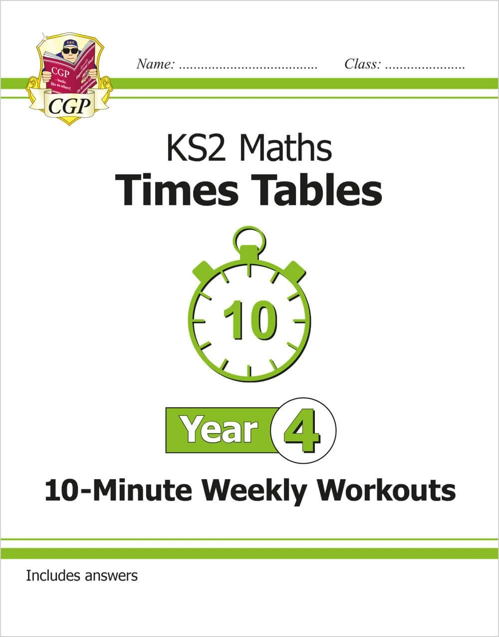 KS2 Year 4 Maths Times Tables 10-Minute Weekly Workouts (CGP Year 4 Maths)