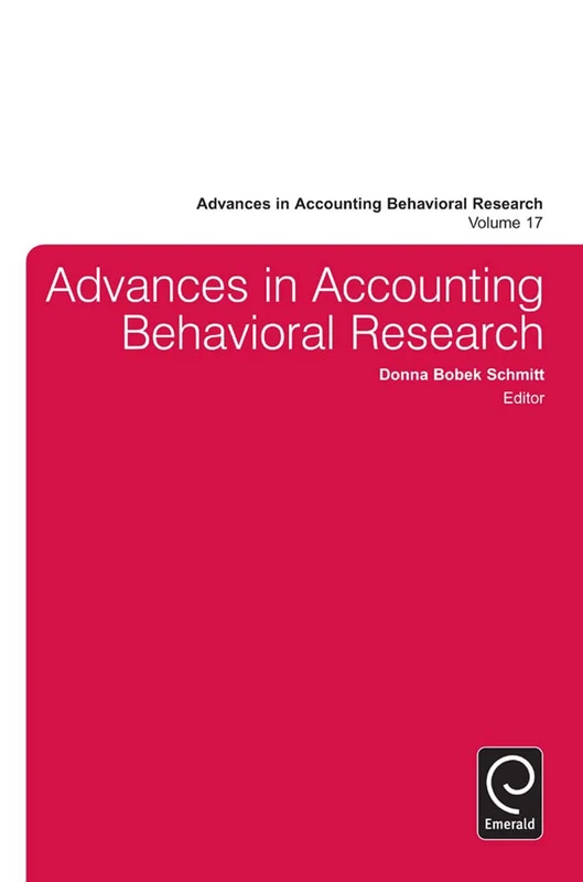 Advances in Accounting Behavioral Research: 17