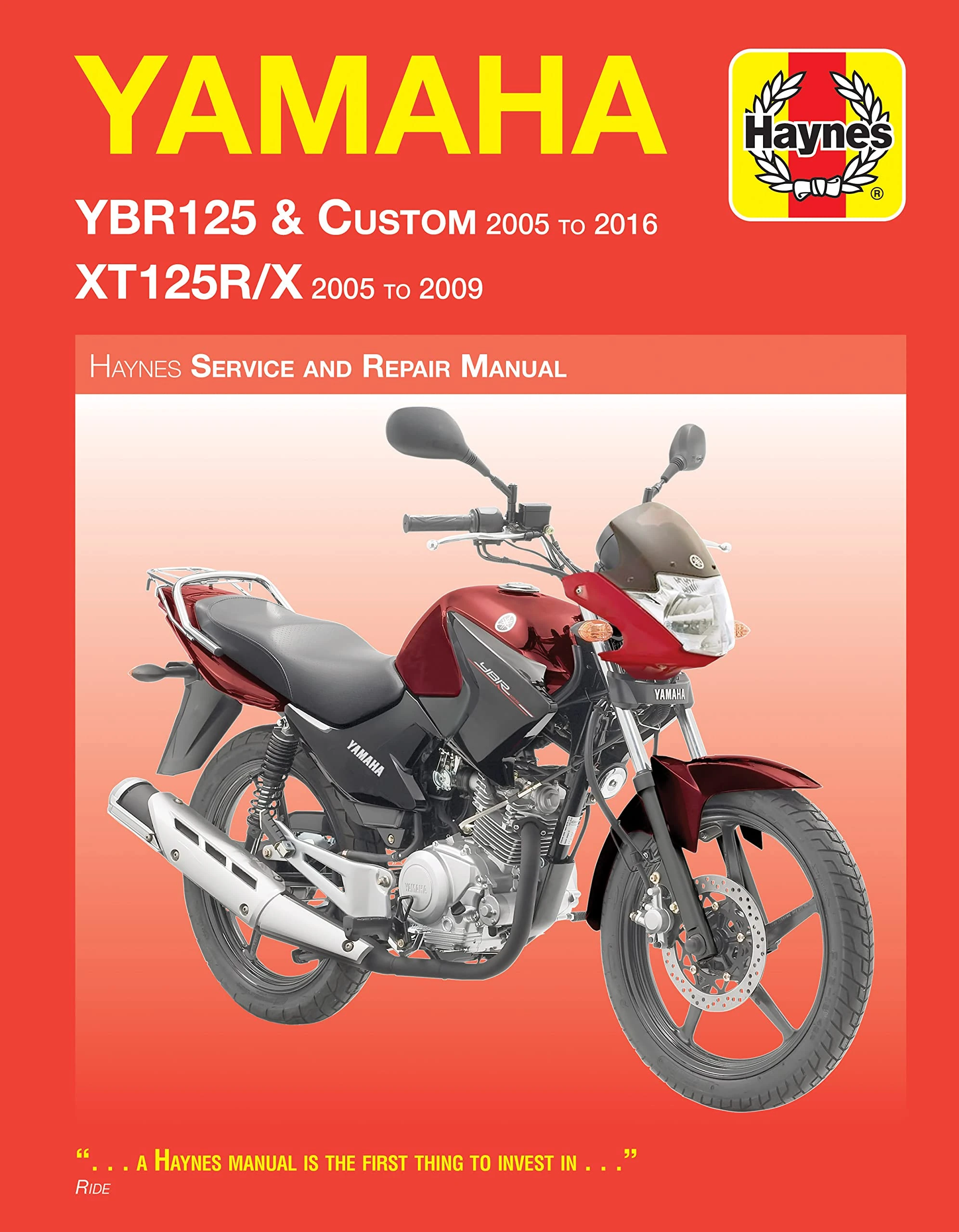Yamaha YBR125 (05-16) & XT125R/X (05-09) Haynes Repair Manual