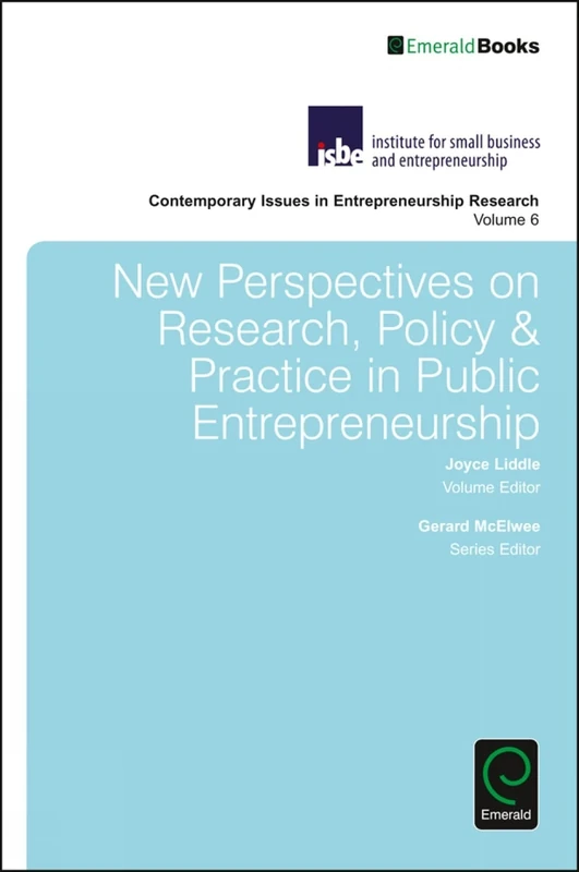 New Perspectives on Research, Policy & Practice in Public Entrepreneurship: 6 (Contemporary Issues in Entrepreneurship Research, 6)