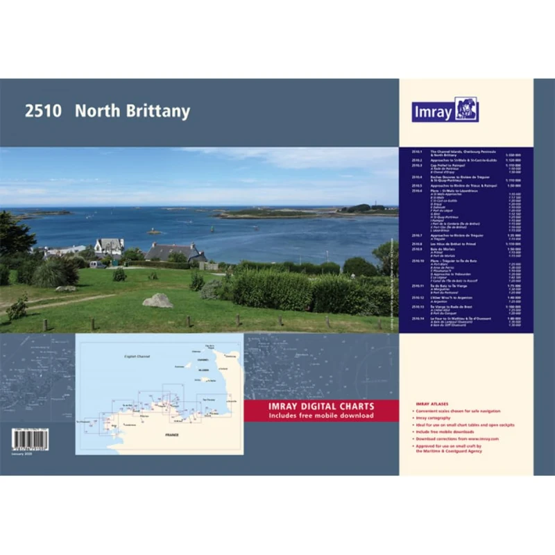 Imray 2510 North Brittany Chart Pack: Including passage from Borkum to the Kiel Canal: 3 (2510 Chart Pack)