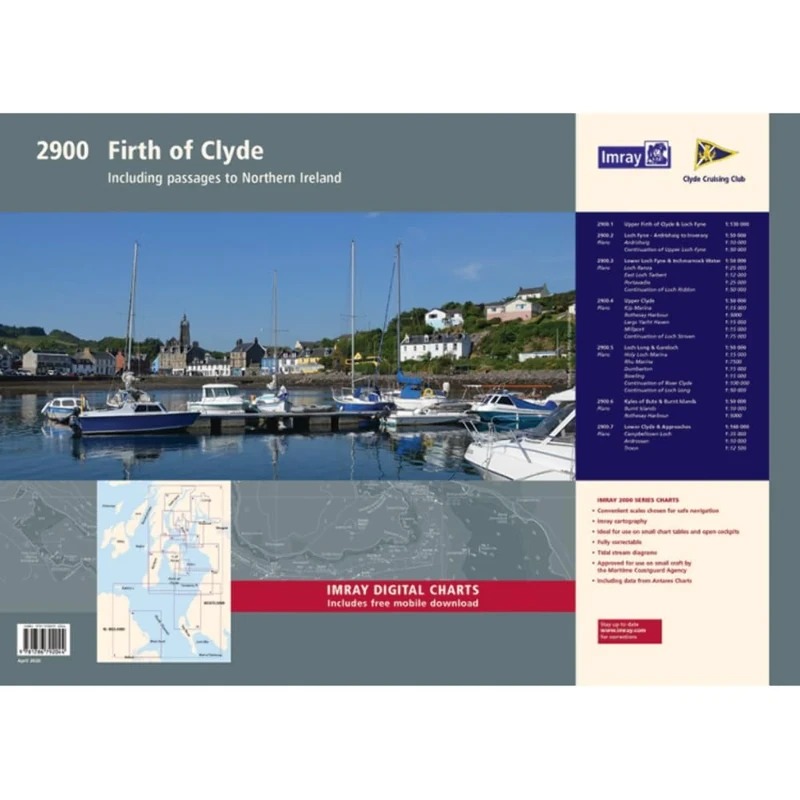 Imray Chart Pack 2900 Firth of Clyde Chart Pack: Firth of Clyde Includes passages to Northern Ireland (2000 series) - Image 1