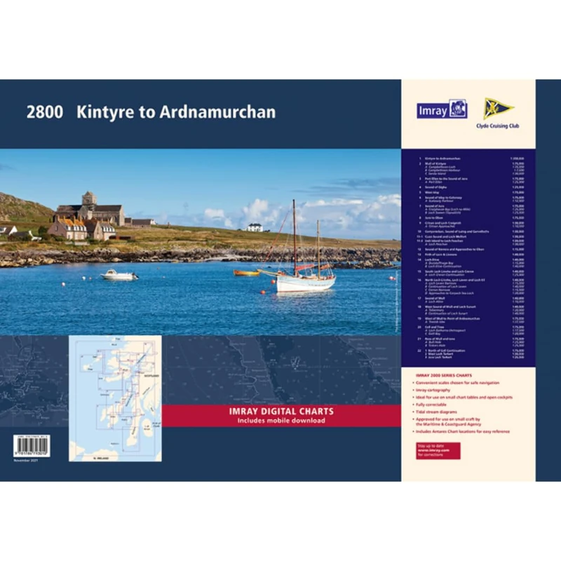 Imray 2800 Chart Pack: Kintyre to Ardnamurchan Chart Pack Wiro Bound (2000 Series)