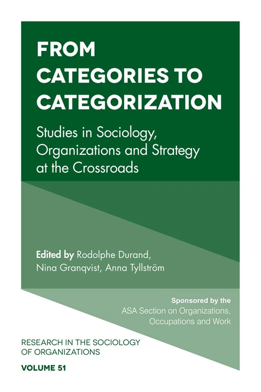 From Categories to Categorization: Studies in Sociology, Organizations and Strategy at the Crossroads: 51 (Research in the Sociology of Organizations, 51)