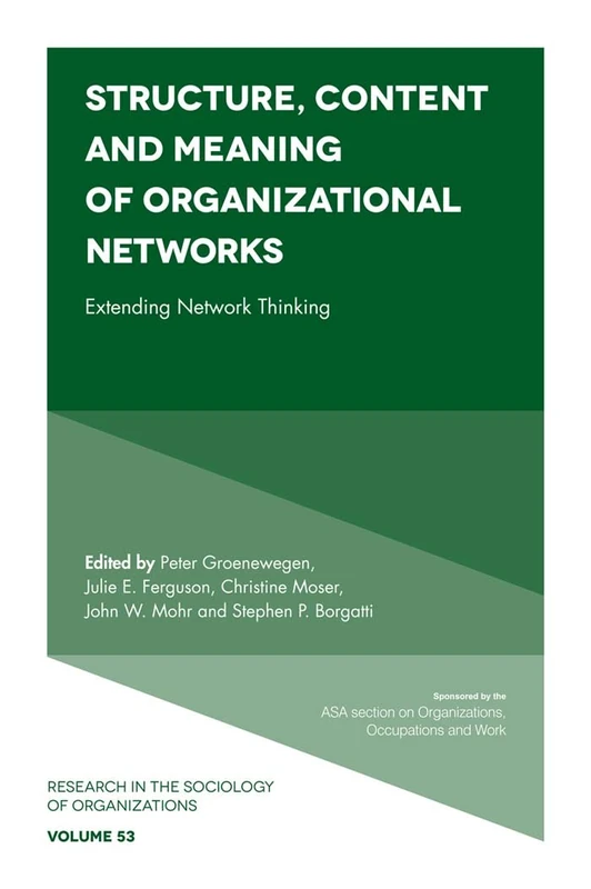 Structure, Content and Meaning of Organizational Networks: Extending Network Thinking: 53 (Research in the Sociology of Organizations, 53)