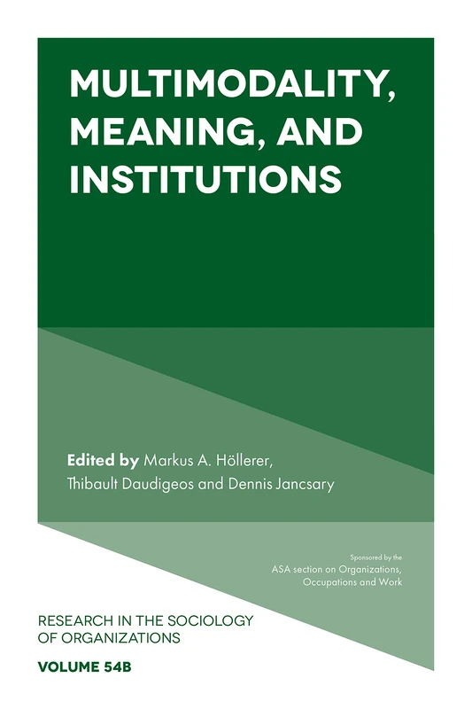 Multimodality, Meaning, and Institutions: 54, Part B (Research in the Sociology of Organizations, 54, Part B) - Image 1