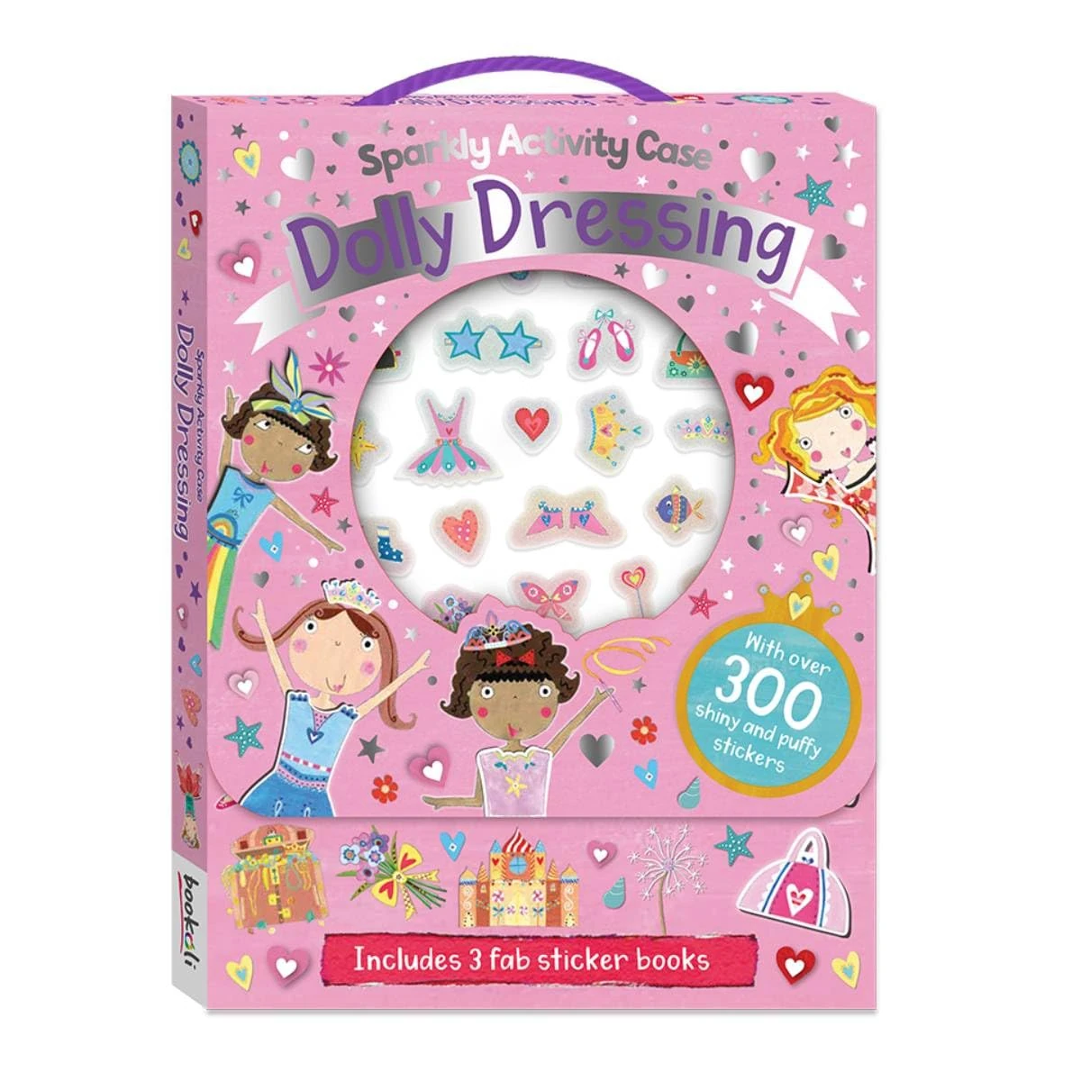 Dolly Dressing Books in Sparkly Activity Case | Sticker Books Dolly Dressing | Sticker Dolly Books | Fashion Designer | Ballerina Sticker Book