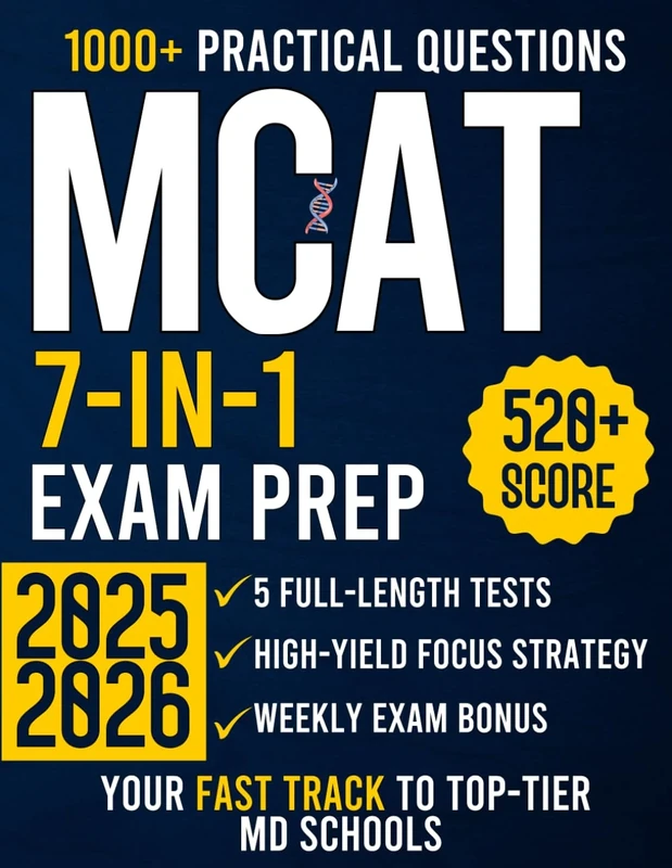 MCAT Exam Prep: The All-in-One Complete Guide with 5 Full-Length Practice Tests, 1000+ Questions, and a High-Yield Topics Strategy to Conquer the MCAT | The Fast Track to Top-Tier MD Schools - Image 1
