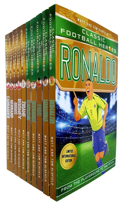 Classic Football Heroes Legend Series Collection 10 Books Set By Matt & Tom Oldfield (Ronaldo, Maradona, Figo, Beckham, Klinsmann, Zidane, Rooney, Giggs, Gerrard, Carragher)