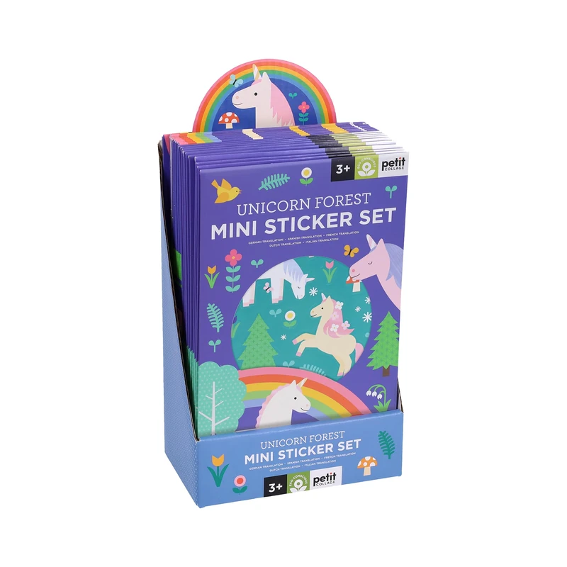 Petit Collage Unicorn Forest Mini Sticker Set - 20 Pack