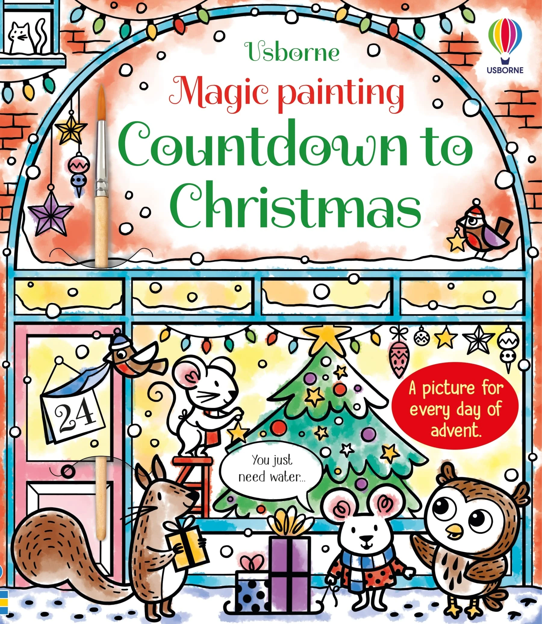 Magic Painting Countdown to Christmas: A Festive Activity Book for the Holiday Season (Magic Painting Books)
