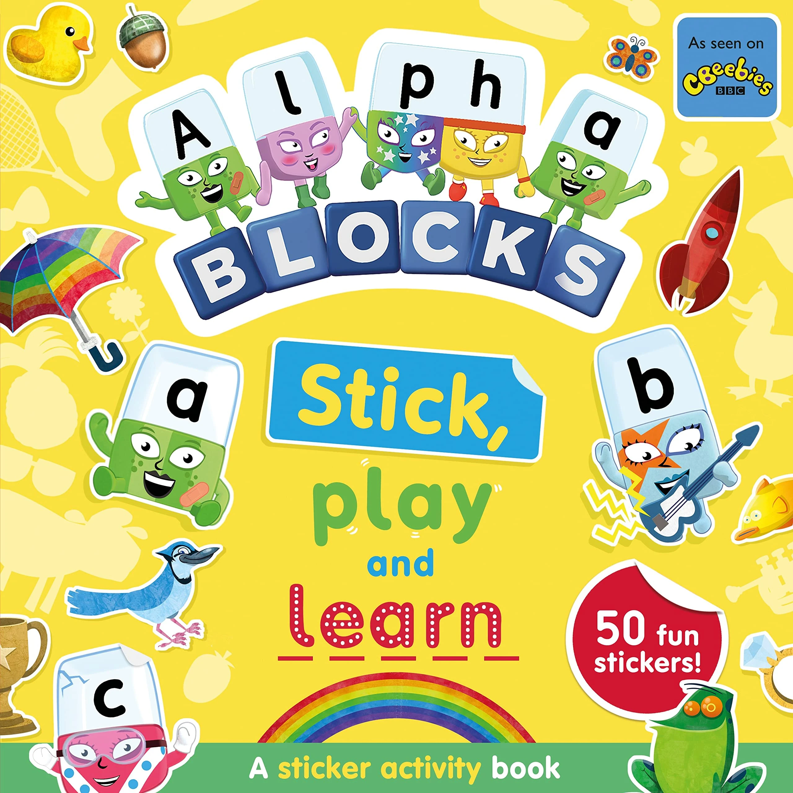 Alphablocks Stick, Play and Learn: A Sticker Activity Book - Quizzes, Puzzles, Fun Games for Preschool Age 3-6 (Alphablock Sticker Books) (Numberblock Sticker Books)