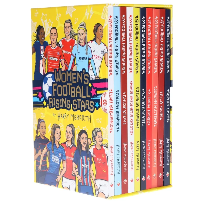 Women’s Football Rising Stars 10 Book Box Set Featuring World Class Football Players: Leah Williamson, Aitana Bonmatí, Alessia Russo, Chloe Kelly, Sophia Smith and more