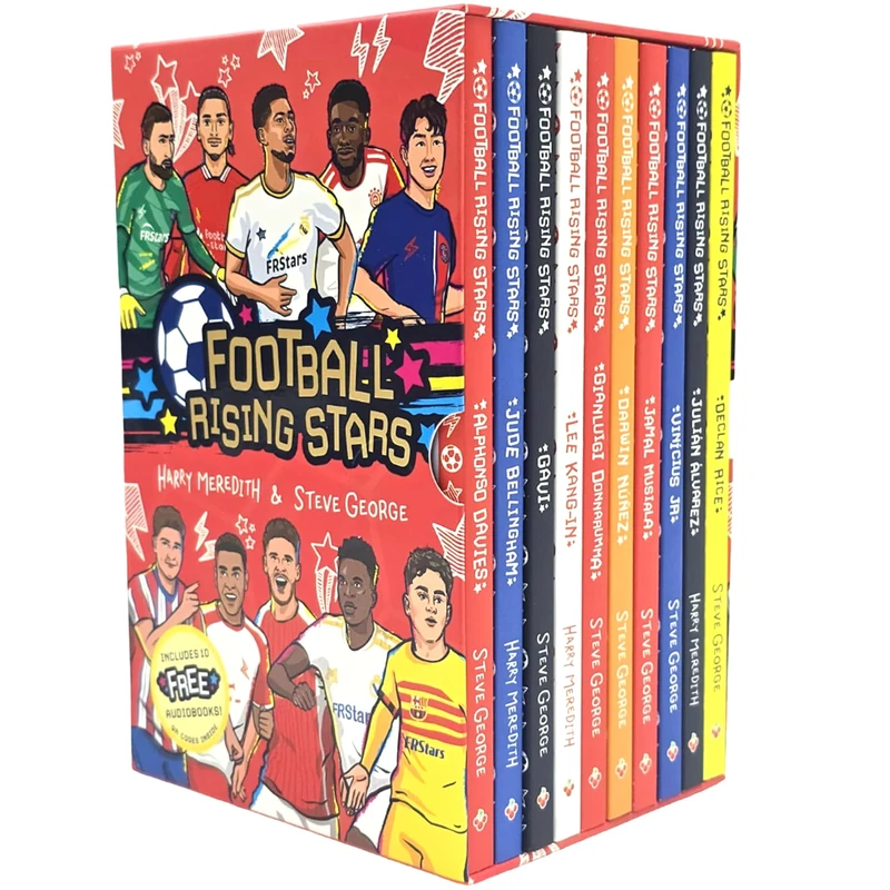 Football Rising Stars Collection 10 Books Box Set - Series 2 (Vinícius JR, Jude Bellingham, Gavi, Declan Rice, Donnarumma, Darwin Núñez, Julián ... Rising Stars Volume 2: 10 Book Collection)