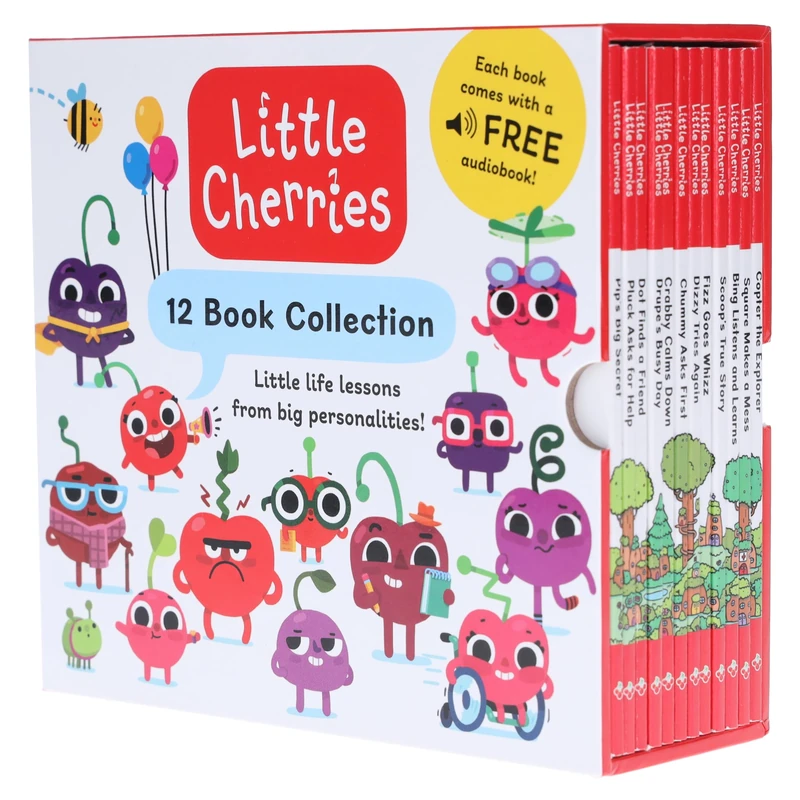 Little Cherries Little Life Lessons 12 Books Collection Box Set with Free Audio Books (Bing Listens and Learns, Pluck Asks for Help, Crabby Calms ... Tries Again , Chummy Asks First & 5 More): 1