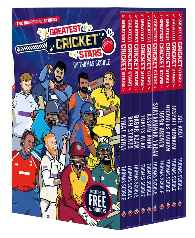The Greatest Cricket Stars 10 Book Collection by Thomas Scoble (Book Box Set for Kids Which Includes The Incredible Journey of One of the World's Greatest Cricketers, Perfect for Ages 7-9!)