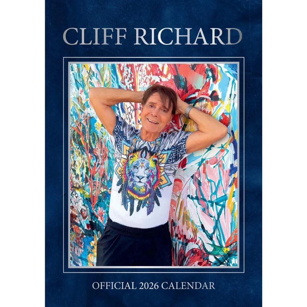 2026 CALENDAR CLIFF RICHARD MONTH TO VIEW A3 WALL CALENDAR OFFICIAL PRODUCT