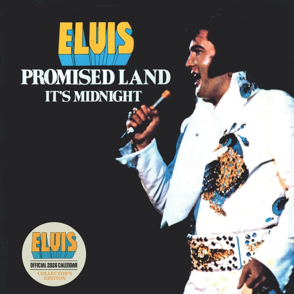 2026 CALENDAR ELVIS MONTH TO VIEW SQUARE COLLECTOR'S EDITION RECORD SLEEVE WALL CALENDAR OFFICIAL PRODUCT