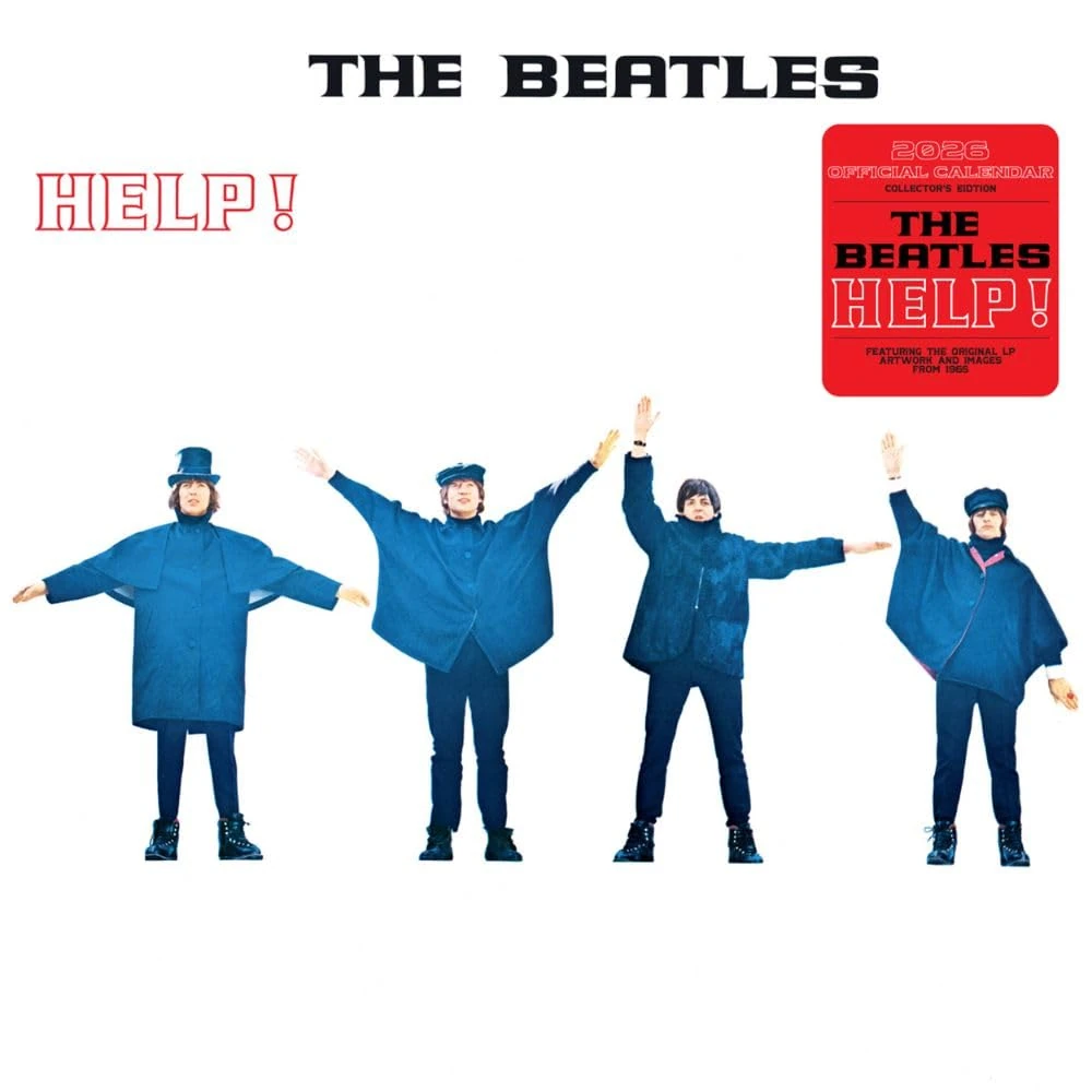 2026 CALENDAR THE BEATLES MONTH TO VIEW SQUARE COLLECTOR'S EDITION RECORD SLEEVE WALL CALENDAR OFFICIAL PRODUCT