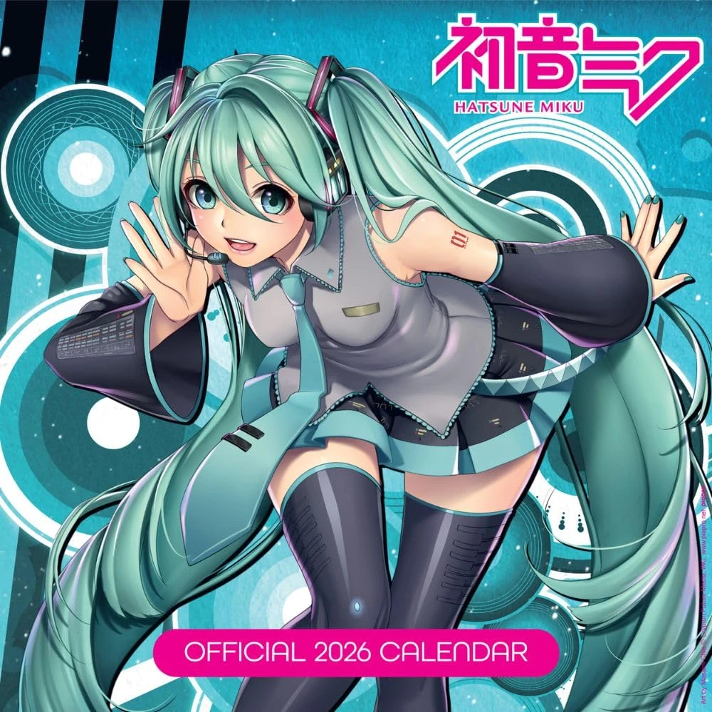 2026 CALENDAR HATSUNE MIKU MONTH TO VIEW SQUARE WALL CALENDAR OFFICIAL PRODUCT