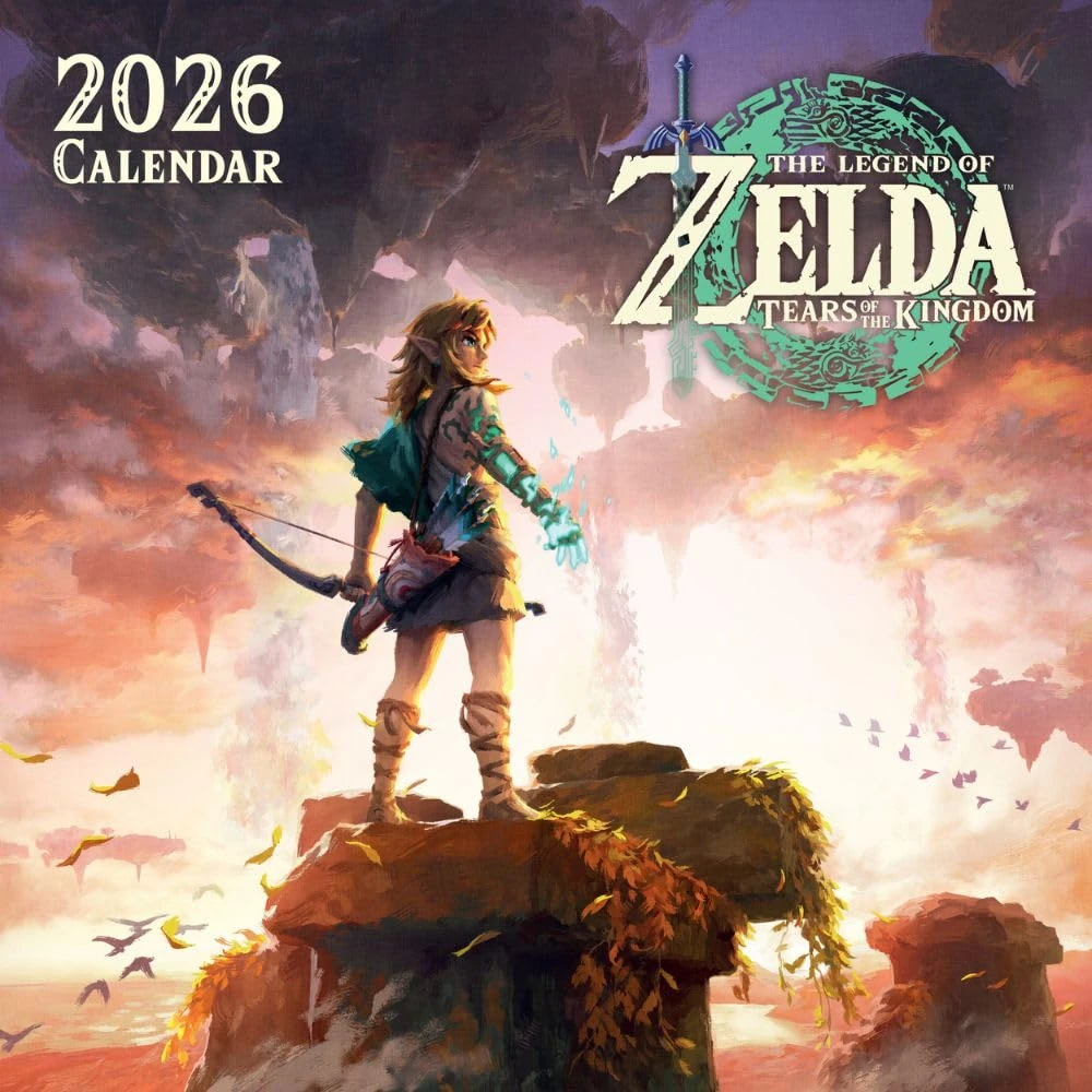 2026 CALENDAR THE LEGEND OF ZELDA MONTH TO VIEW SQUARE WALL CALENDAR OFFICIAL PRODUCT